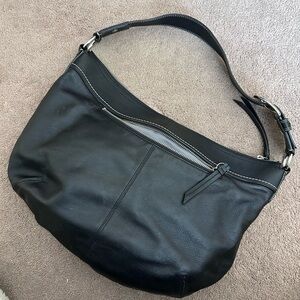 Coach Black Leather Hobo Bag